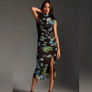 Anthropologie Multicolor Tie-Dye Midi Dress